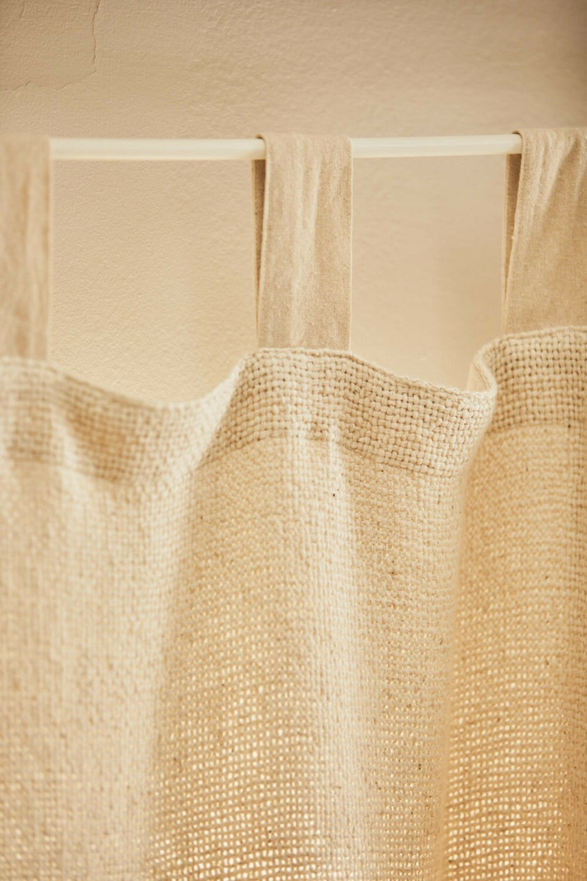 Κουρτίνα ντους Calma House 140 x 280 cm χρώμα: μπεζ φωτογραφία