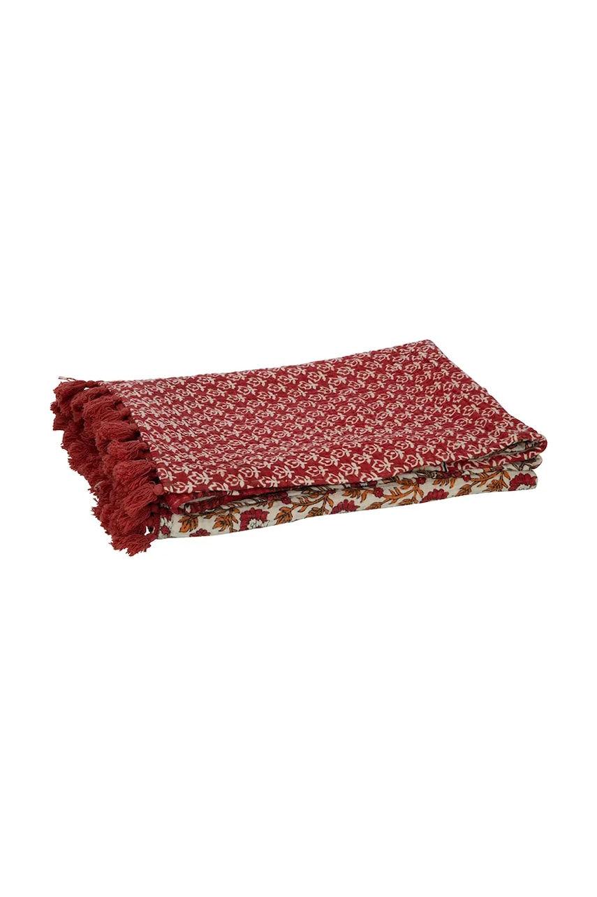J-Line carouri Cotton Red culoarea bordo J-Line carouri Cotton Red culoarea bordo