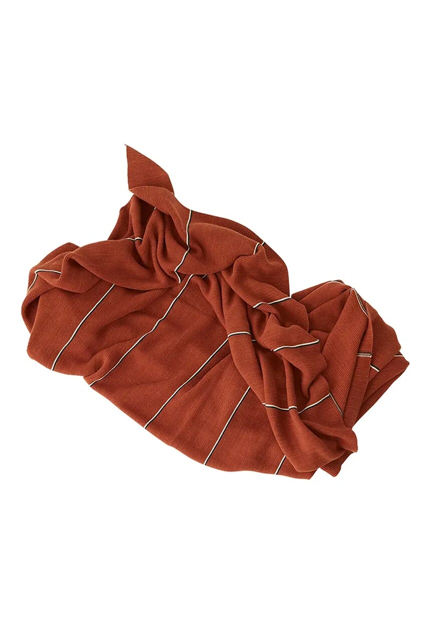 Levně Deka OYOY Rivi Living oranžová barva