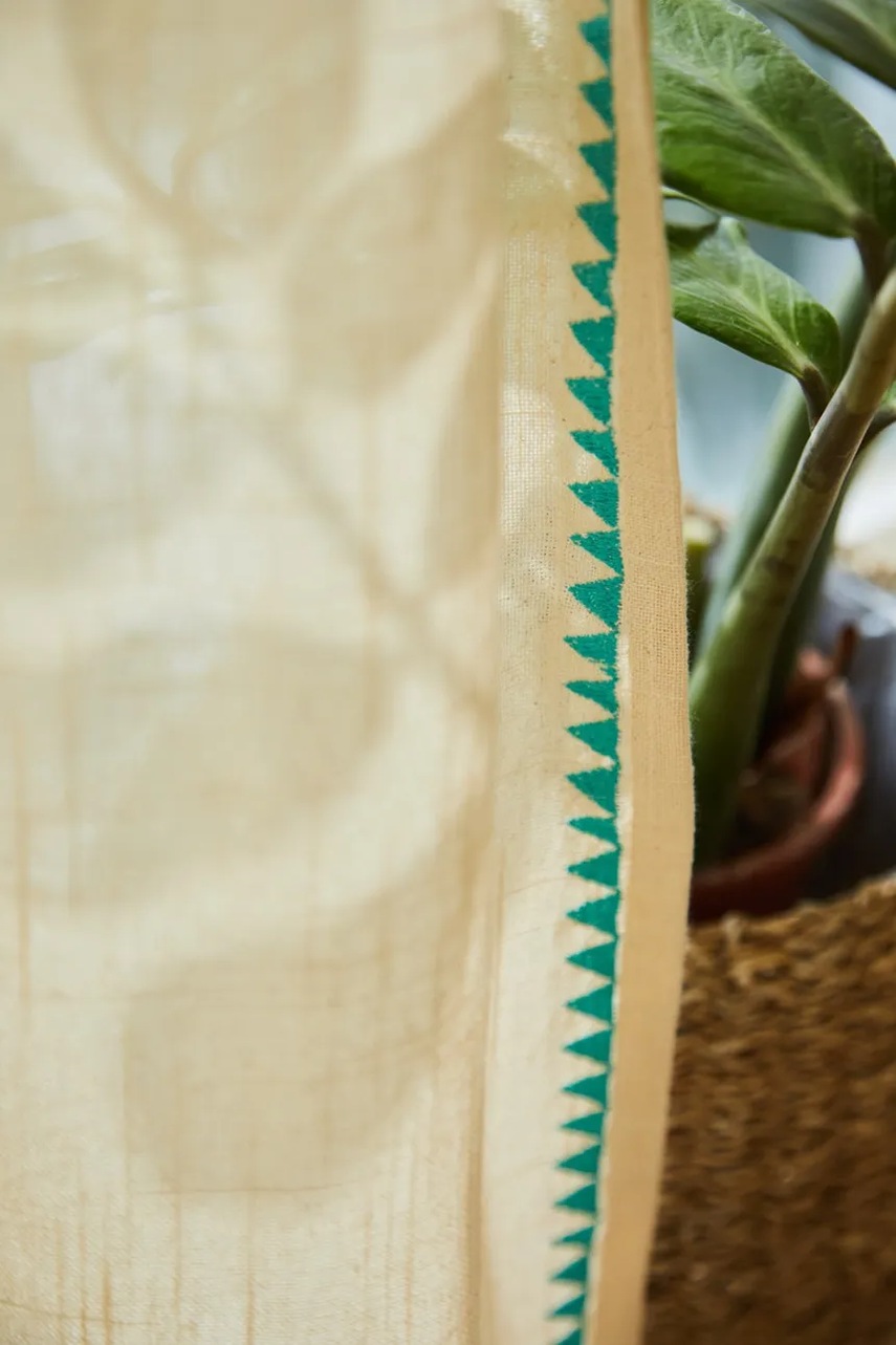 Διακοσμητική κουρτίνα Calma House 140x280 cm χρώμα: μπεζ φωτογραφία