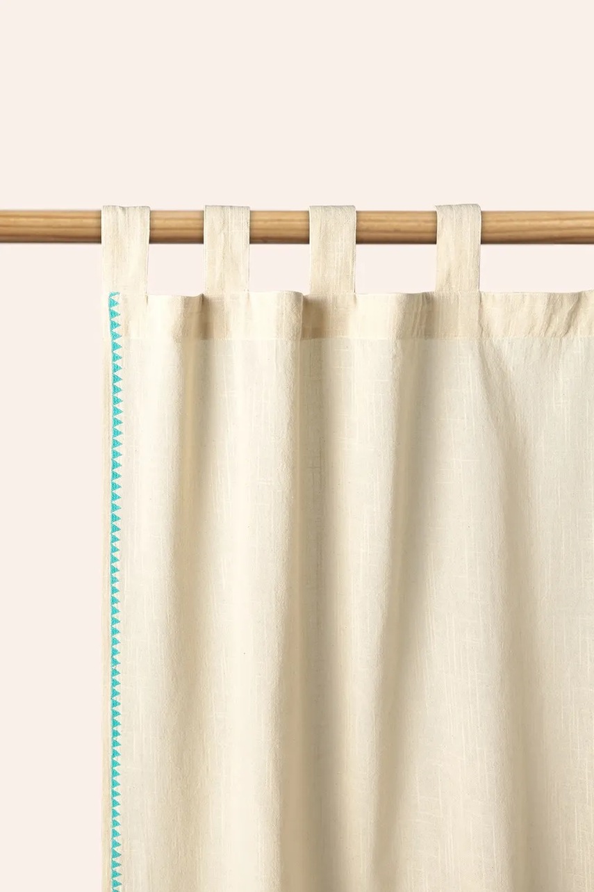 Διακοσμητική κουρτίνα Calma House 140x280 cm χρώμα: μπεζ φωτογραφία