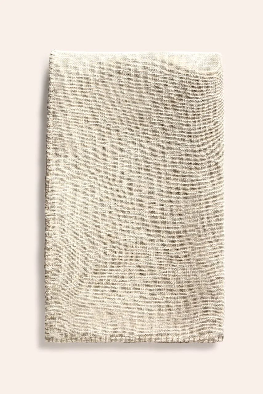 Calma House cuvertură de pat din bumbac 240x260 cm culoarea bej