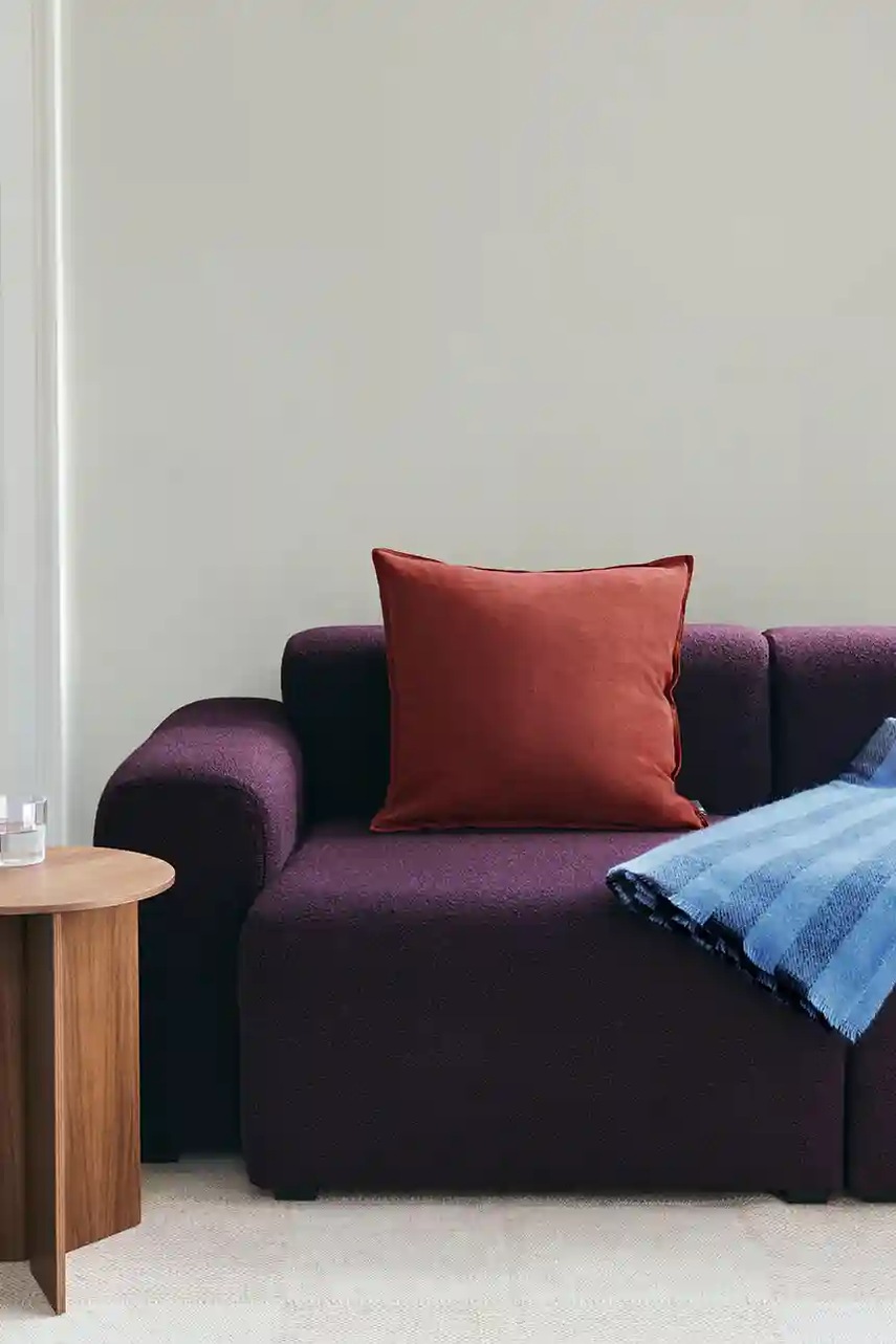 Μάλλινη κουβέρτα HAY Duo 130 x 180 cm χρώμα: μπλε φωτογραφία