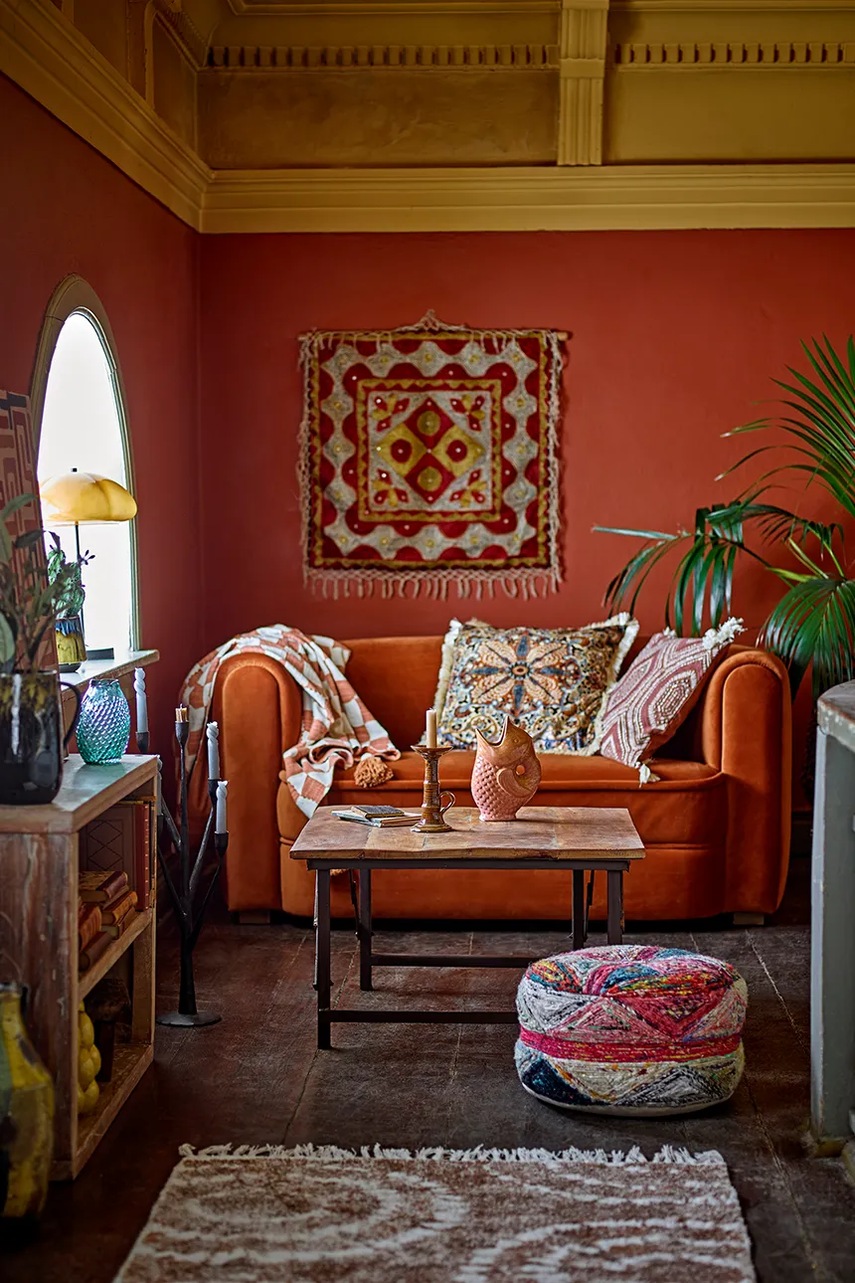 Βαμβακερό κάλυμμα Bloomingville Chola 150 x 130 cm φωτογραφία