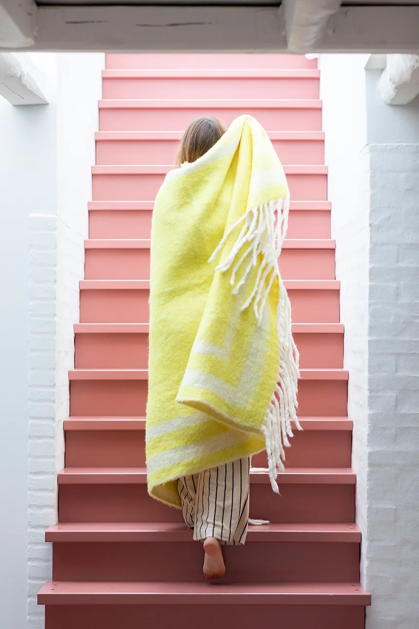 Μάλλινο κάλυμμα με προσθήκη μαλλιού Bongusta Weekend 130 x 170 cm χρώμα: πολύχρωμο φωτογραφία