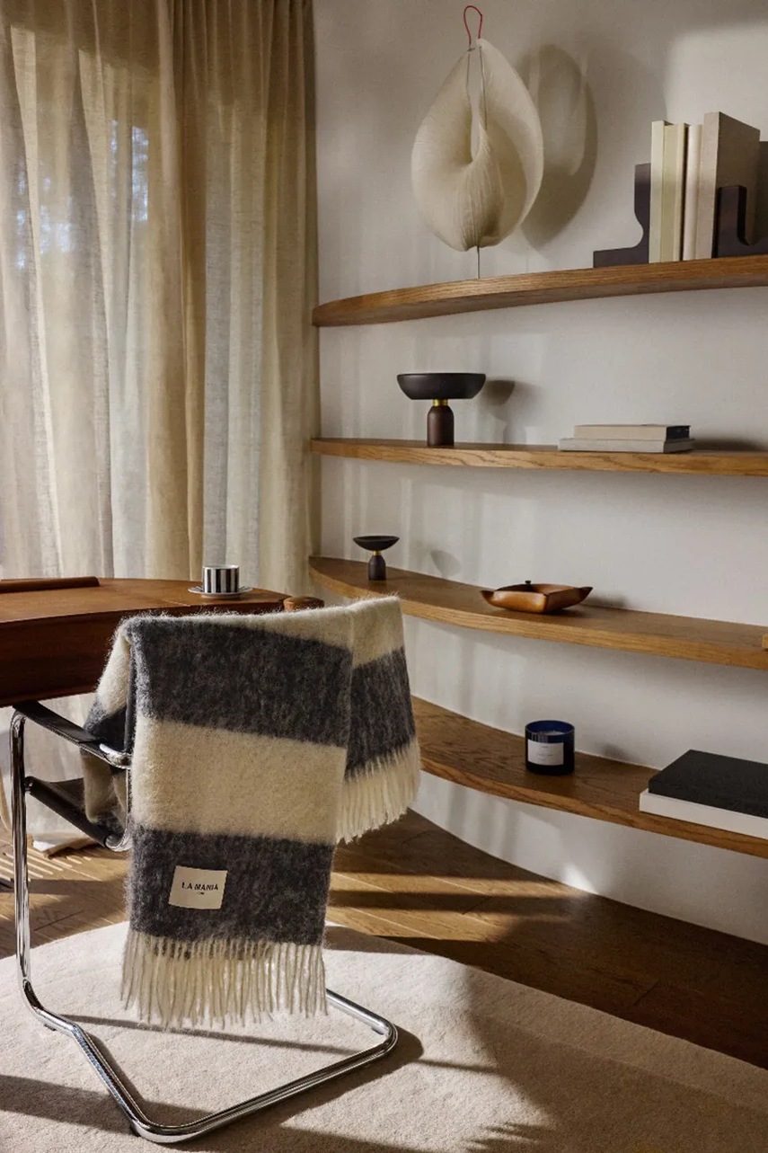 Μάλλινη κουβέρτα La Mania Mohé Stripes 150 x 200 cm φωτογραφία