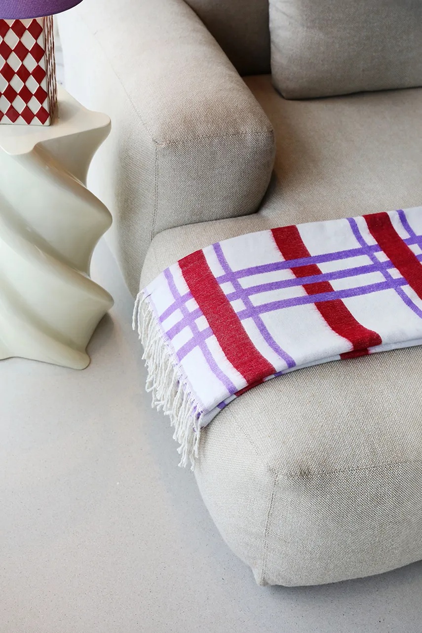 Přehoz &amp;k amsterdam plano red 130 x 200 cm (obrázek 4)