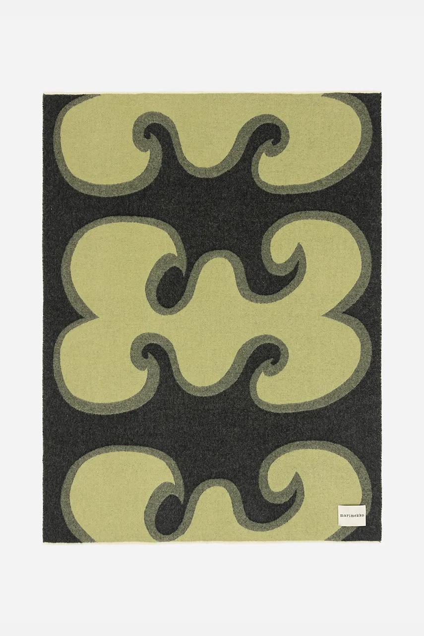 Marimekko κουβέρτα από μαλλί 130 x 170 cm 075270.660 πράσινο ONE SIZE