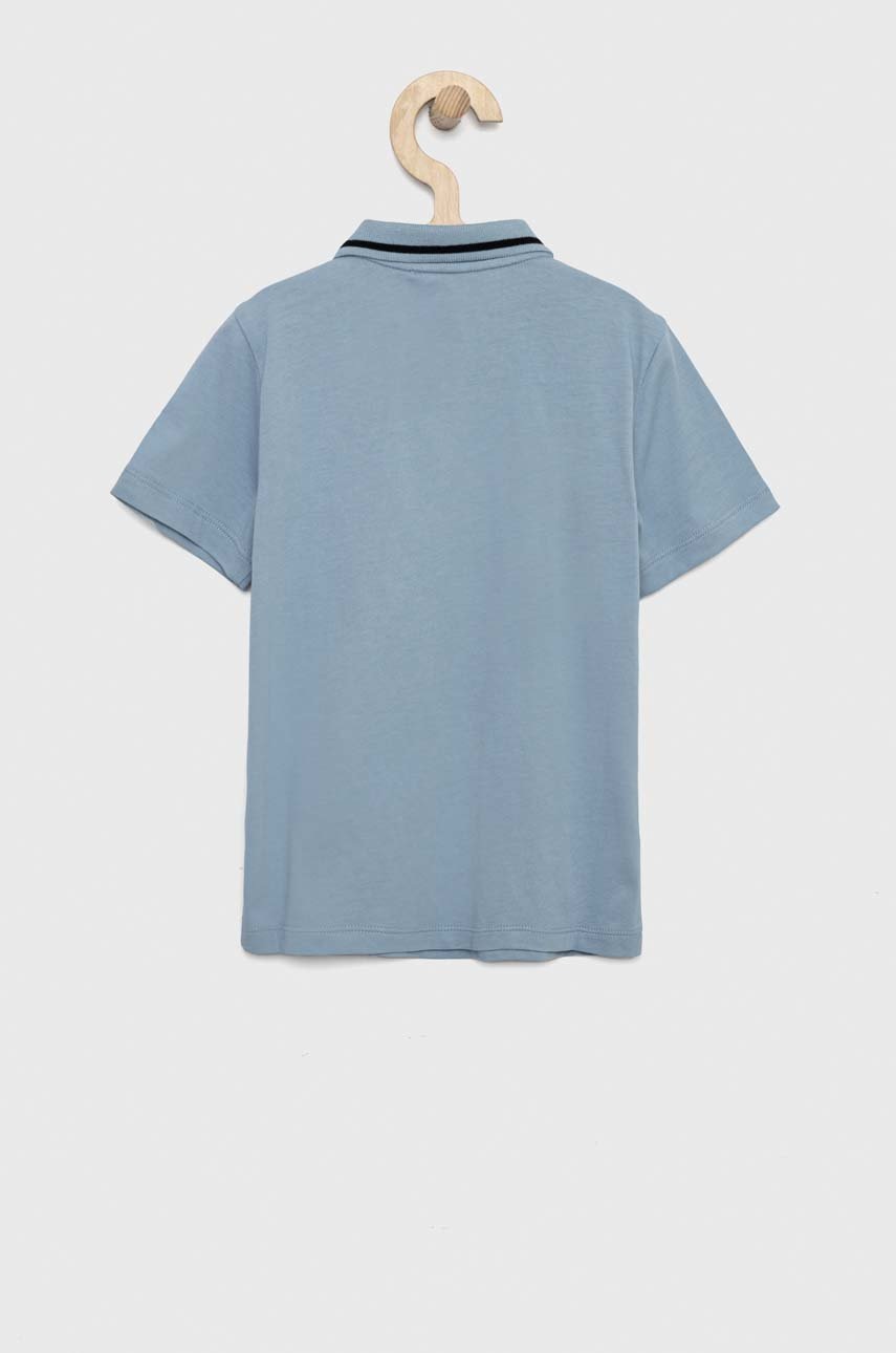 

Детское хлопковое поло EA7 Emporio Armani однотонный