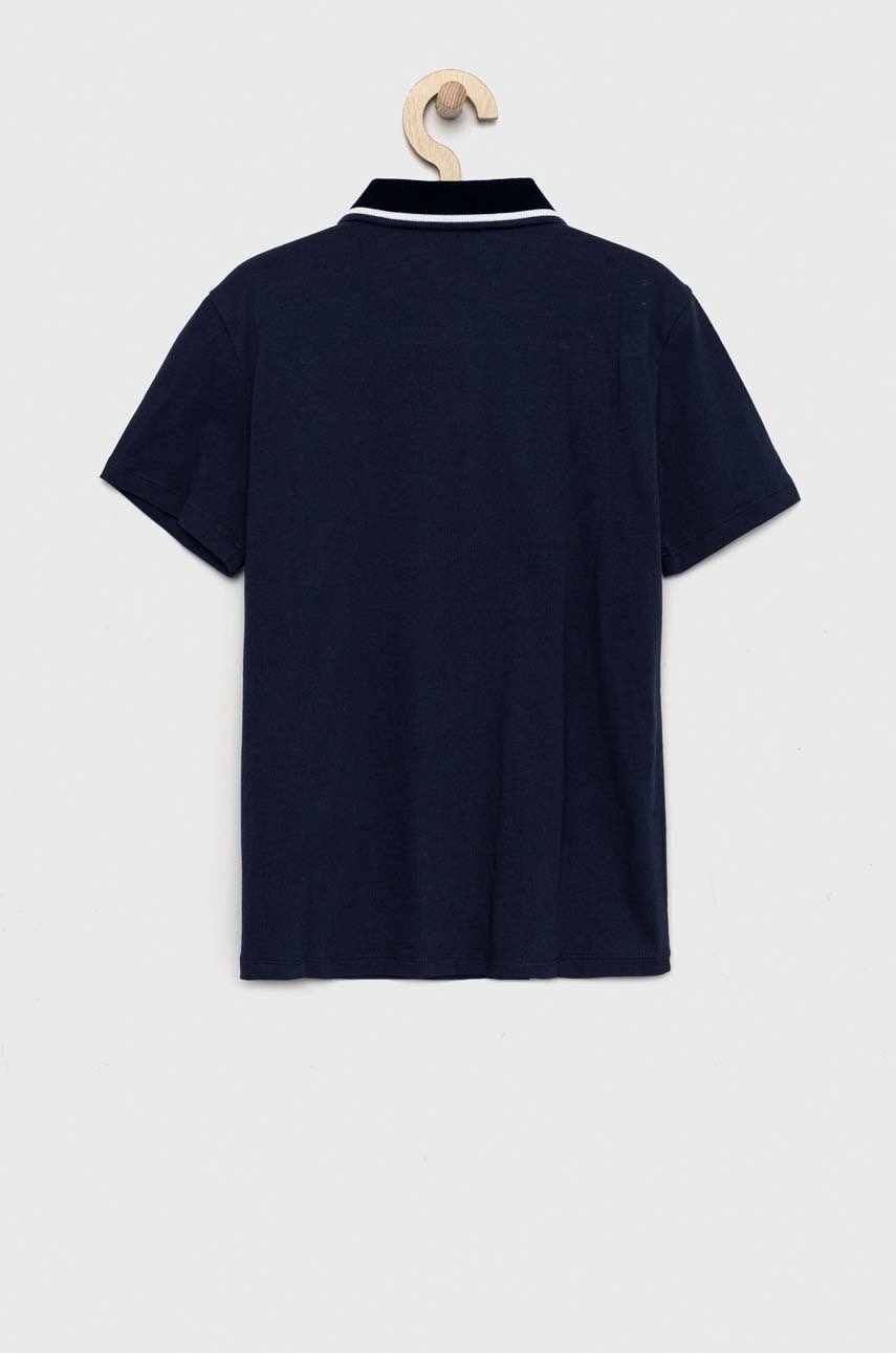 Дитяче бавовняне поло EA7 Emporio Armani колір синій однотонний в Ужгороді Дитяче бавовняне поло EA7 Emporio Armani колір синій однотонний в Ужгороді