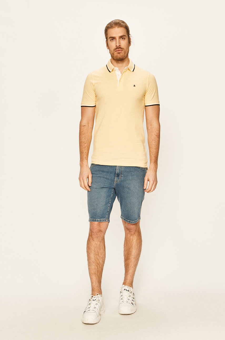 

Поло Jack & Jones цвет жёлтый гладкий