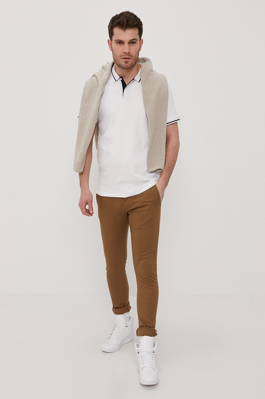 

Поло Jack & Jones колір білий