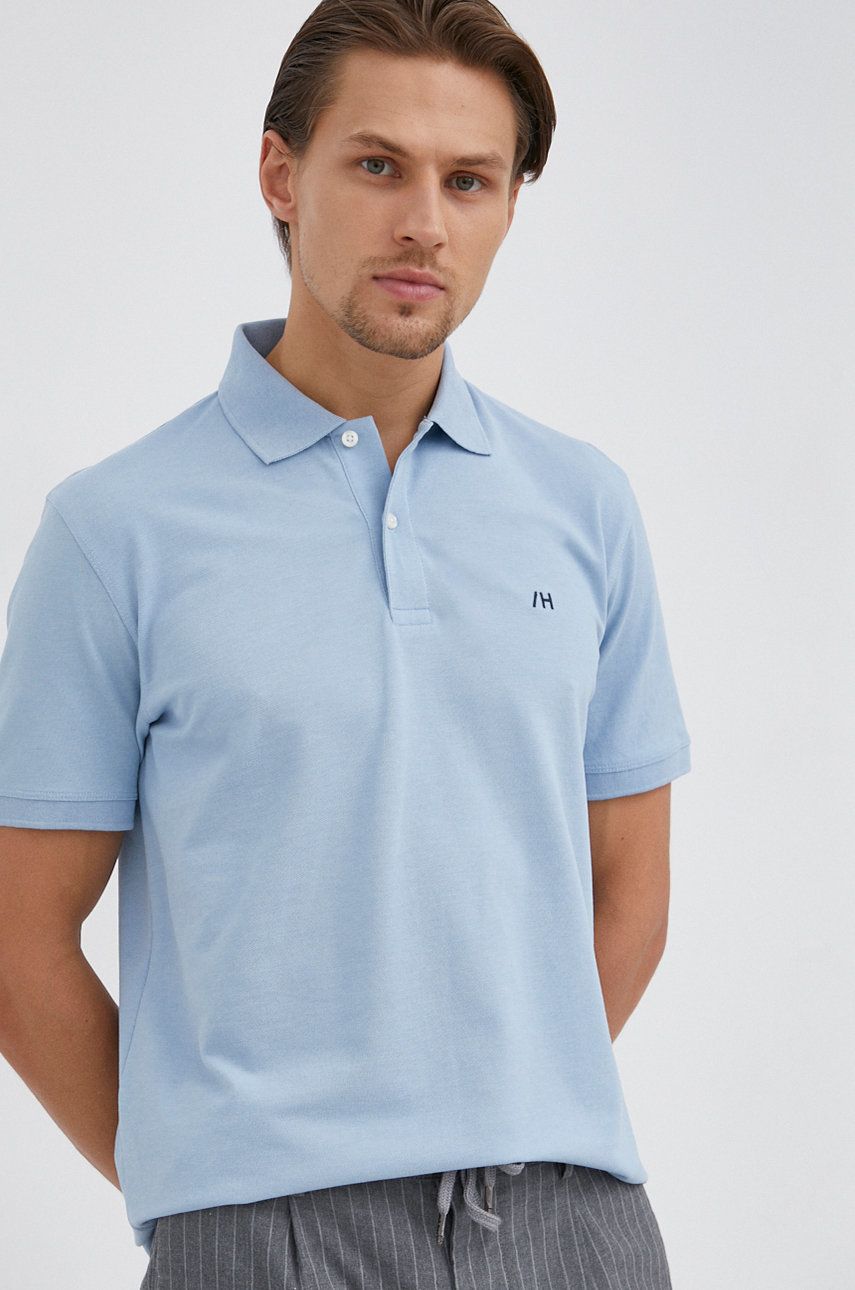 Selected Homme tricou Polo bărbați, material neted answear.ro