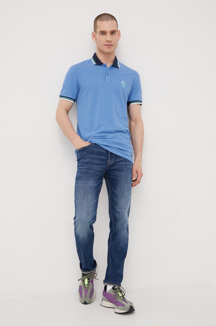 

Хлопковое поло Jack & Jones однотонный