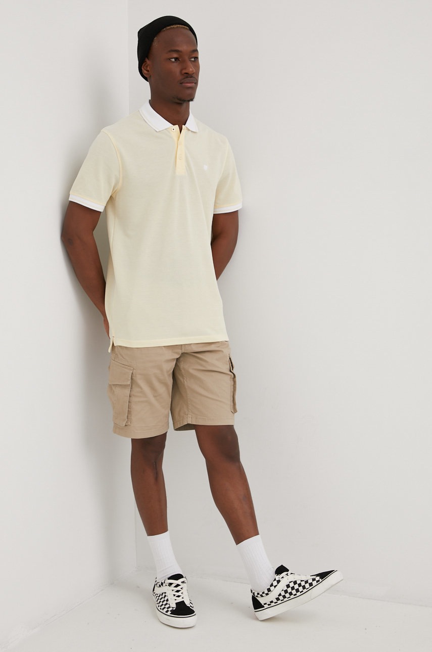 

Поло Premium by Jack&Jones чоловічий колір жовтий однотонний