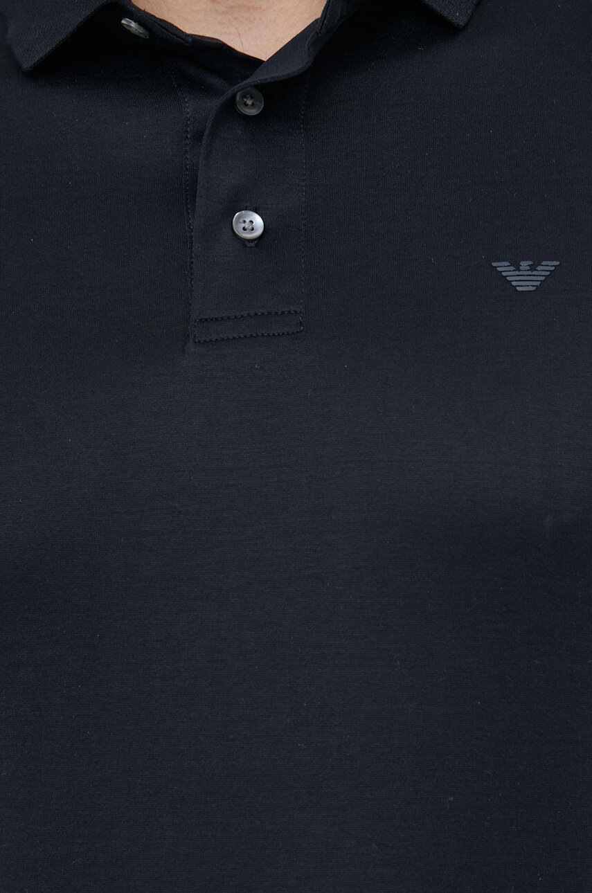 Поло Emporio Armani чоловічий колір синій однотонний 