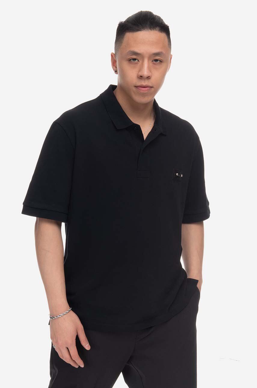 Neil Barett tricou polo bărbați, culoarea negru, cu imprimeu PBJT143.U500-3158