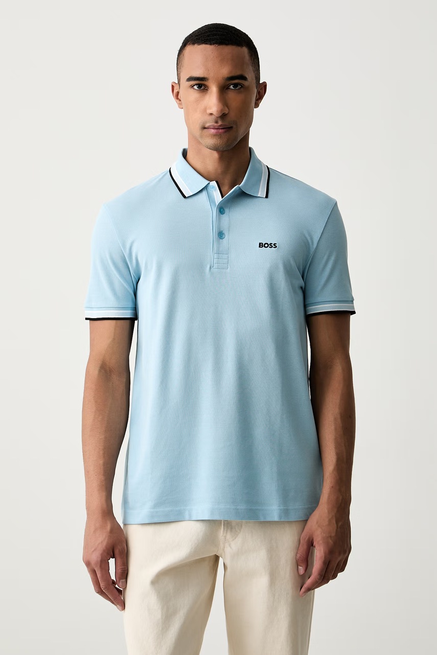 BOSS Green polo za muškarce od pamuka Paddy