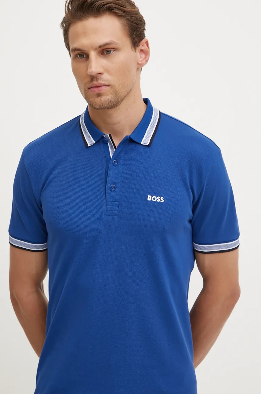 BOSS Green polo de bumbac neted, 50469055