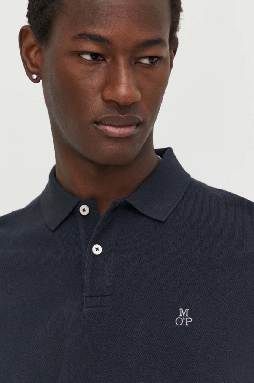Βαμβακερό μπλουζάκι πόλο Marc O'Polo χρώμα: ναυτικό μπλε B21223053092 φωτογραφία