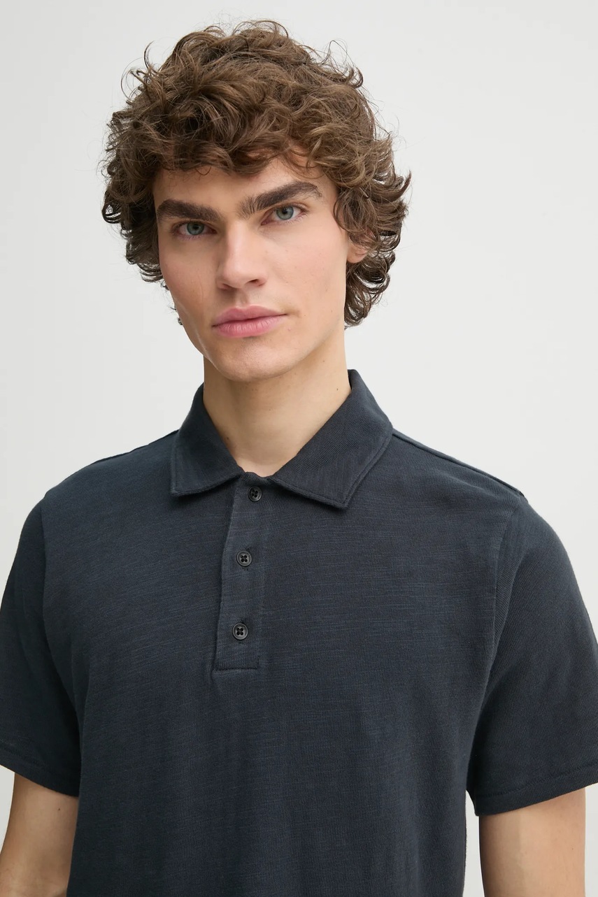 Βαμβακερό μπλουζάκι πόλο Rag & Bone χρώμα: ναυτικό μπλε, MBC23FT012CA12 φωτογραφία