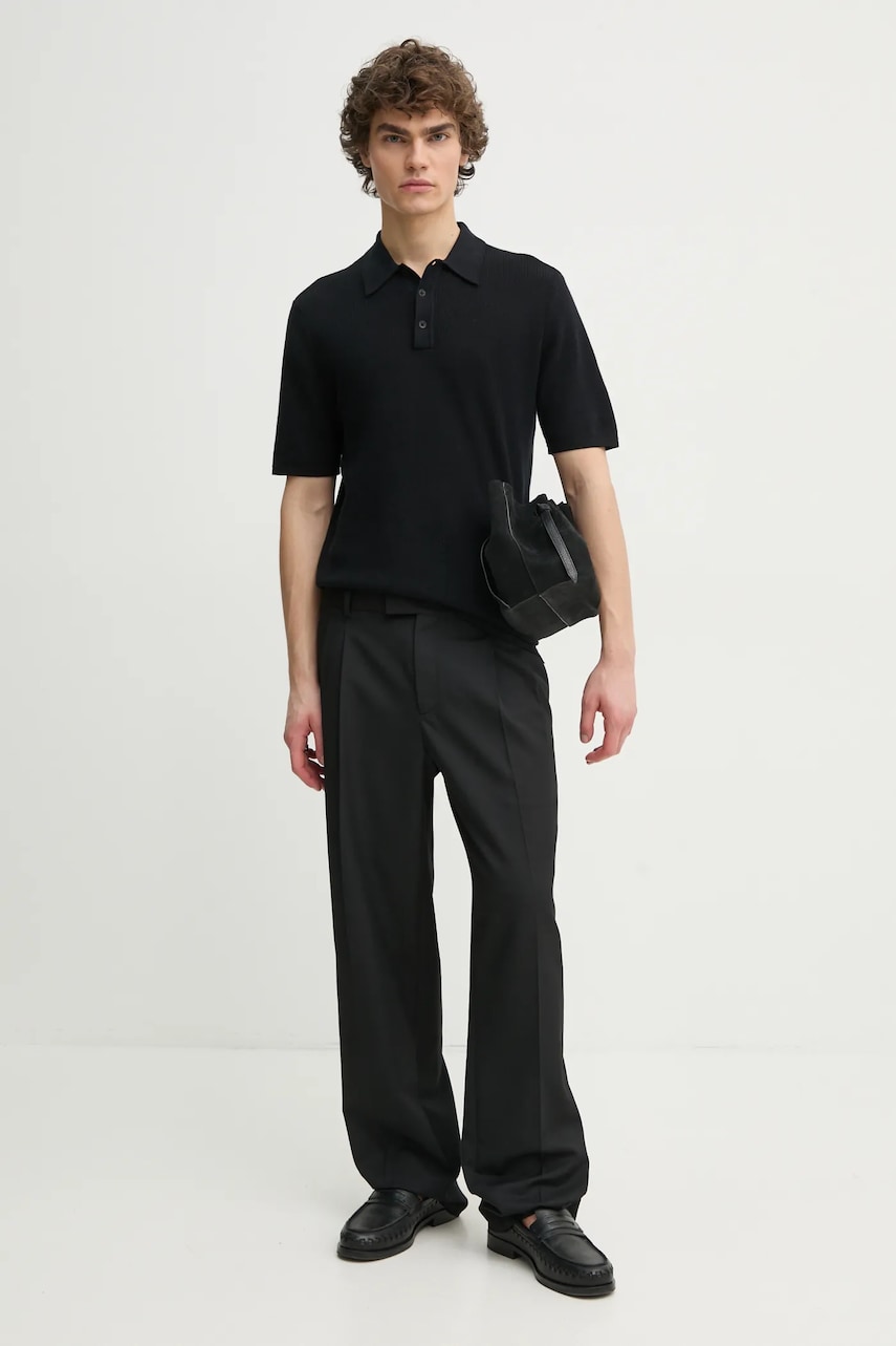 Поло Rag & Bone мужское цвет чёрный однотонное MBS22S018KI18 Поло Rag & Bone мужское цвет чёрный однотонное MBS22S018KI18