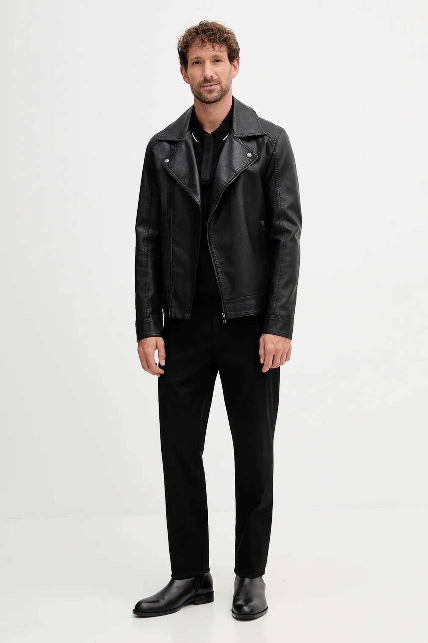 Хлопковое поло Armani Exchange цвет чёрный однотонная XM001285 AF10366