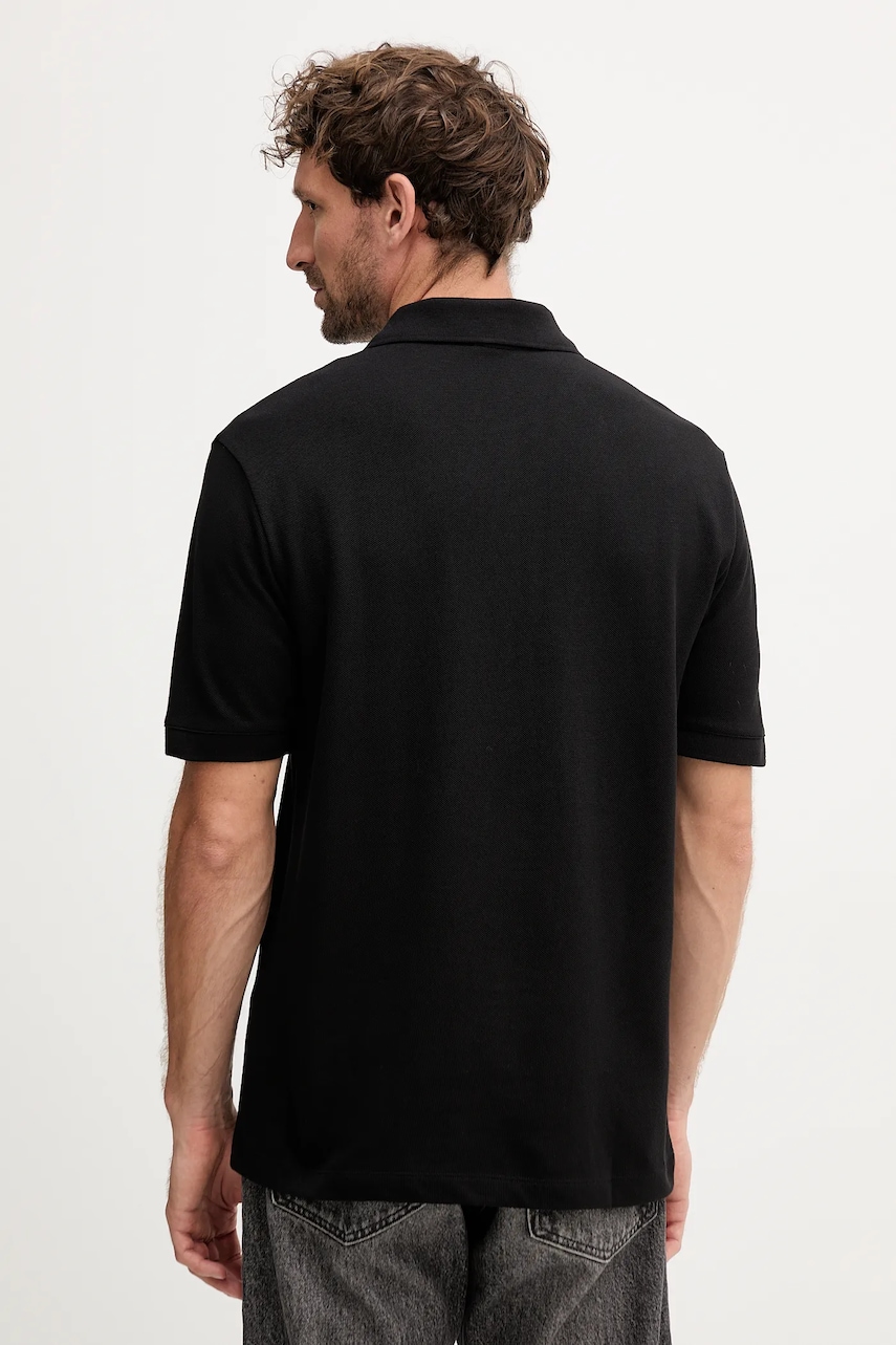 Хлопковое поло Armani Exchange цвет чёрный однотонное XM001286 AF10366 Хлопковое поло Armani Exchange цвет чёрный однотонное XM001286 AF10366