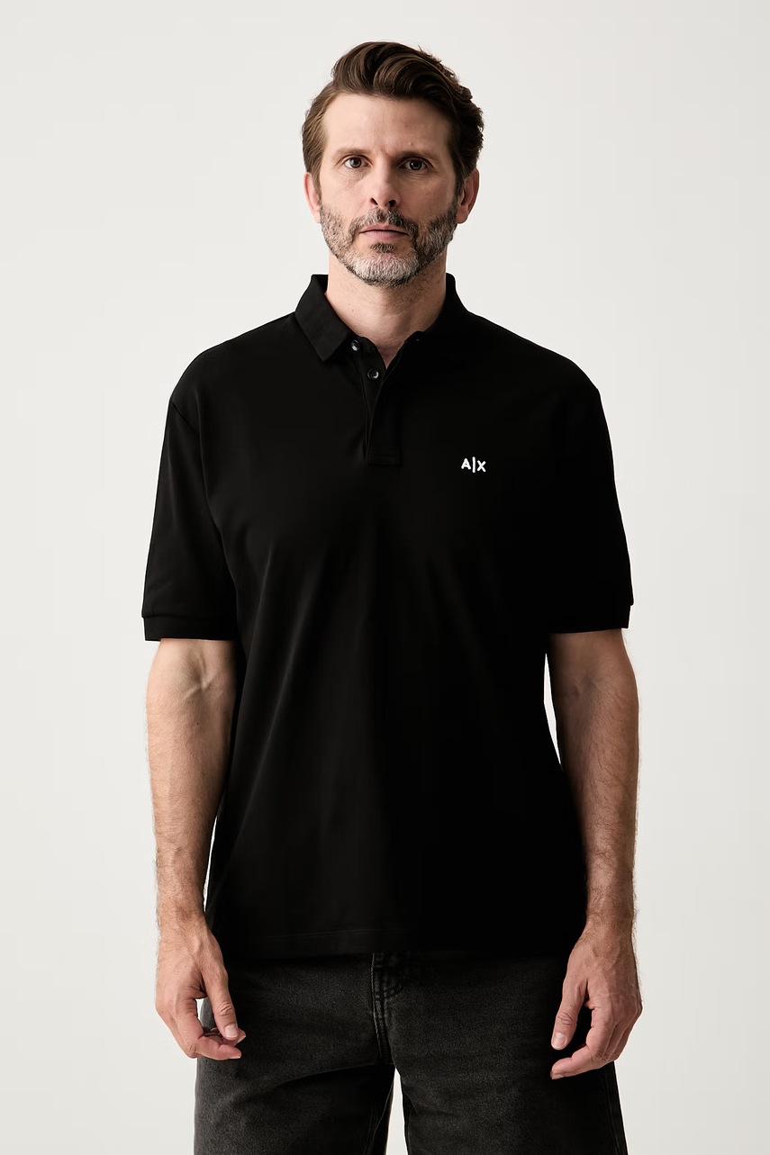 Armani Exchange polo męskie z bawełną
