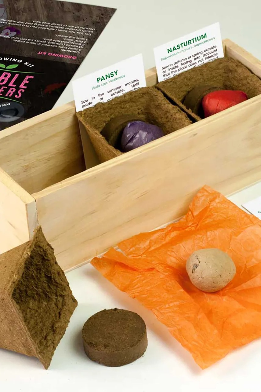 Σετ για την καλλιέργεια φυτών RESETEA Edible Flowers Growing Kit 21 x 7,8 x 6,5 cm φωτογραφία