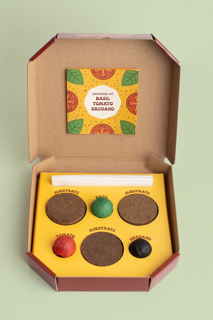 Σετ για την καλλιέργεια φυτών RESETEA Pizza Lovers EN 21,5 x 21,5 x 3,5 cm φωτογραφία