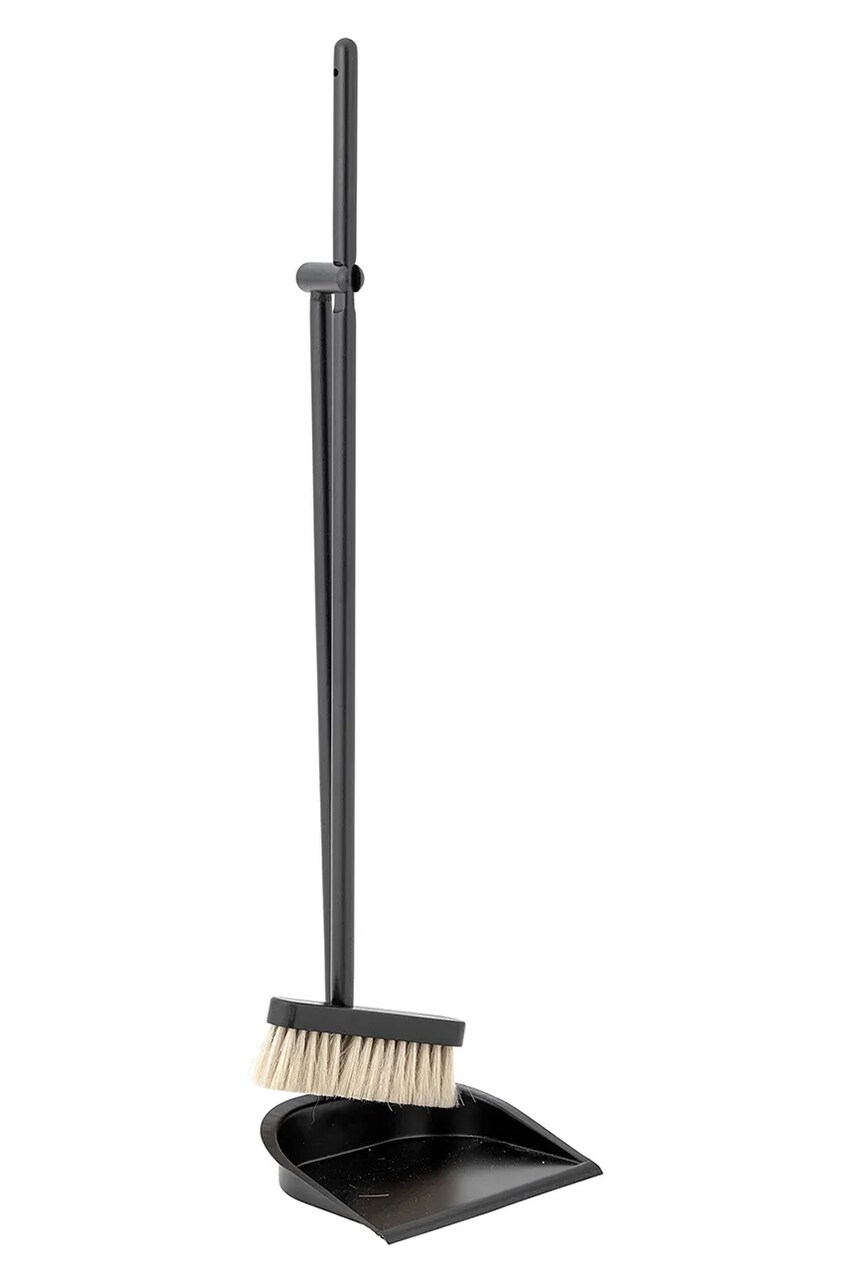 Bloomingville mătură și făraș de praf Cleaning Dustpan & Broom culoarea negru