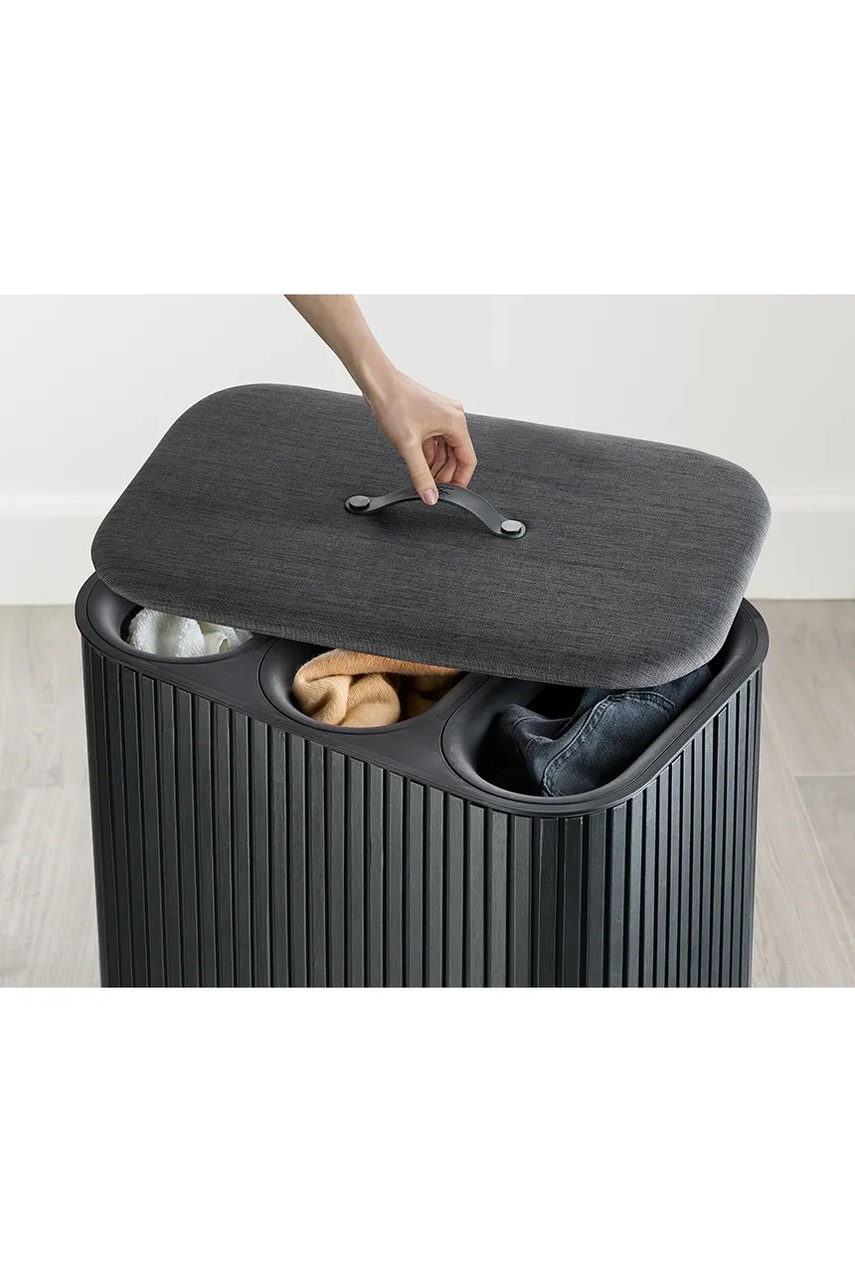 Καλάθι άπλυτων Joseph Joseph Tota Trio Luxe 90 L χρώμα: μαύρο φωτογραφία