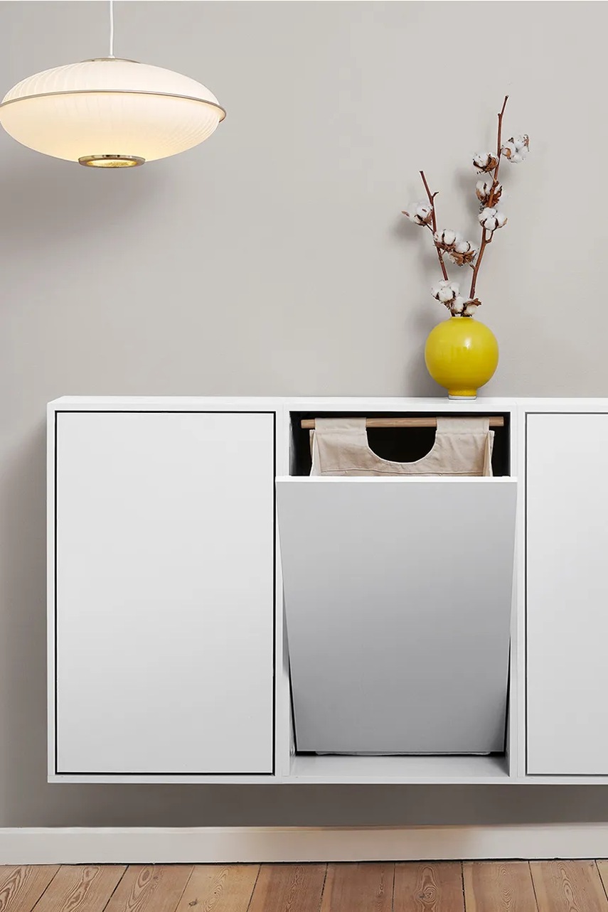 Επιτοίχιο καλάθι για άπλυτα ReCollector Laundry Box 30 x 43 x 70 cm χρώμα: άσπρο φωτογραφία