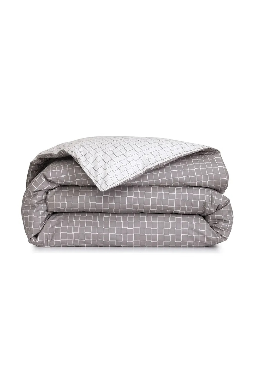 Lacoste husă pilotă de bumbac L BLOCK Greige 140 x 200 cm culoarea gri