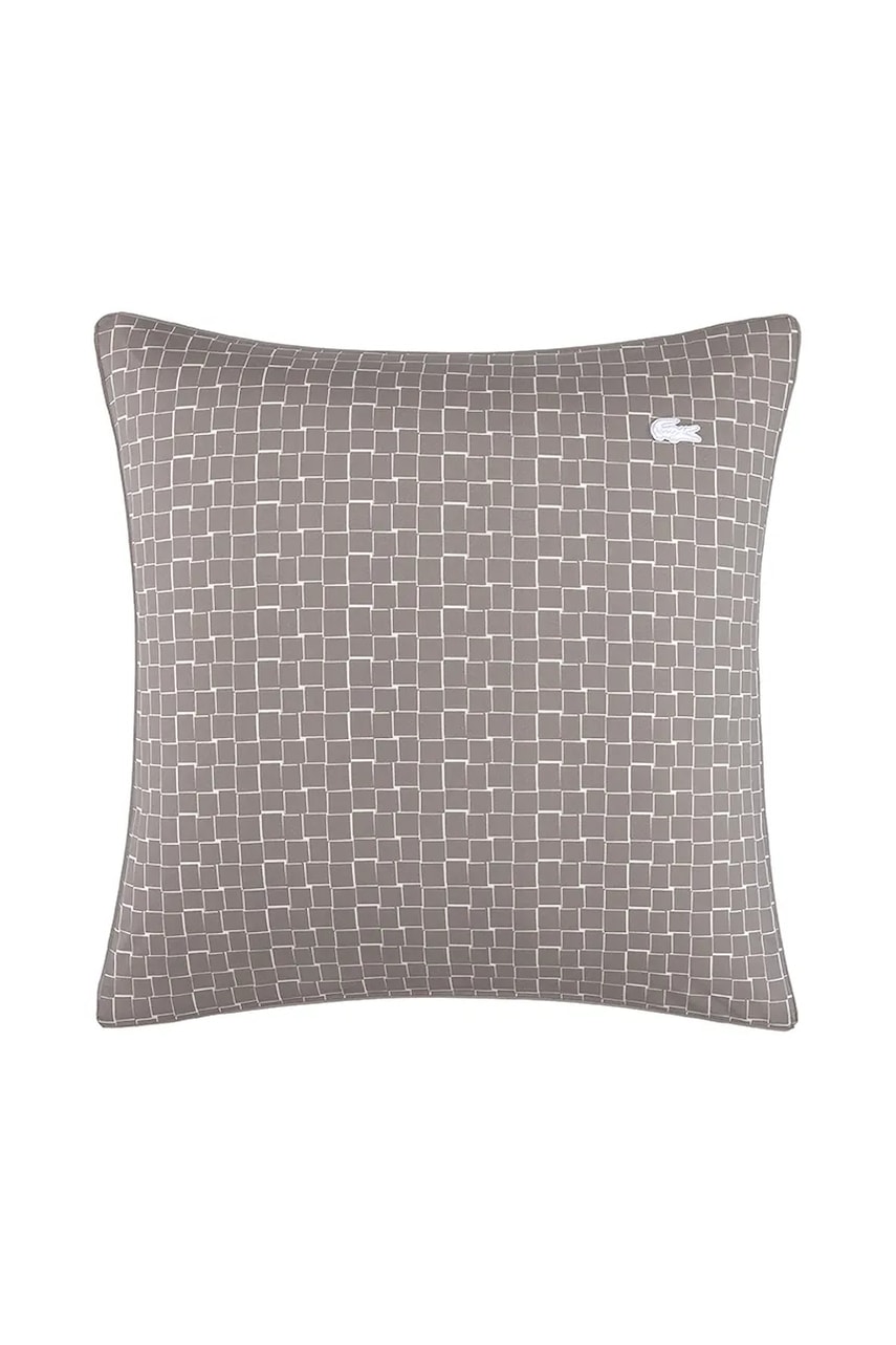 Lacoste față de pernă din bumbac L BLOCK Greige 65 x 65 cm culoarea gri