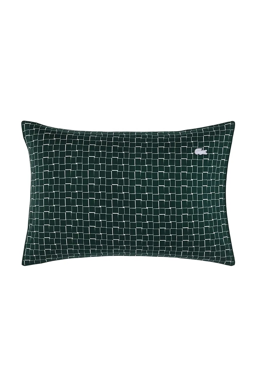 Lacoste față de pernă din bumbac L BLOCK Vert 50 x 75 cm culoarea verde