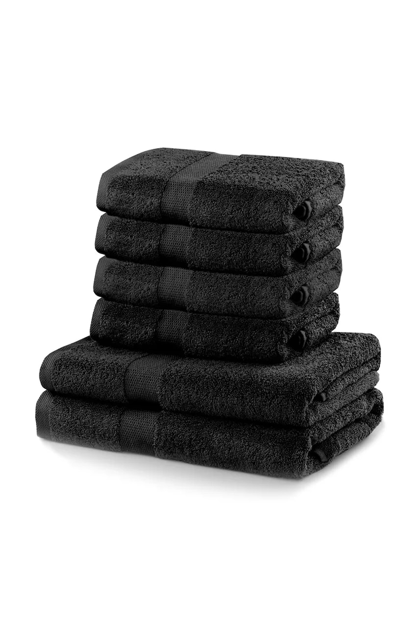 home & lifestyle set de prosoape Marina 6-pack culoarea negru, 0 home & lifestyle set de prosoape Marina 6-pack culoarea negru, 0