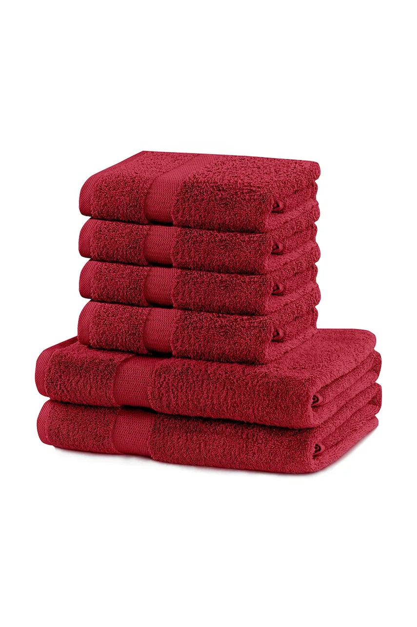 home & lifestyle set de prosoape Marina 6-pack culoarea rosu, 0 home & lifestyle set de prosoape Marina 6-pack culoarea rosu, 0