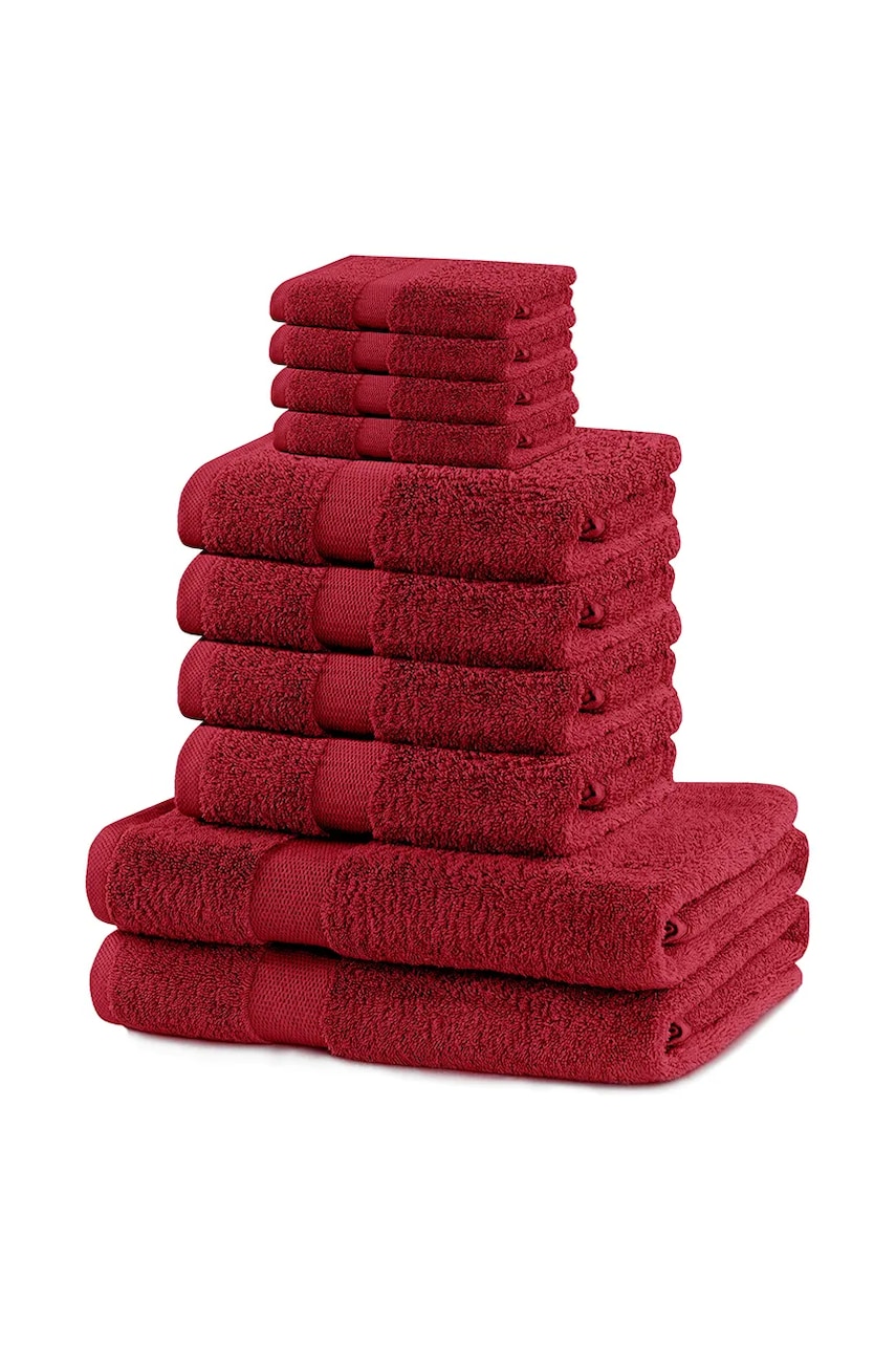 home & lifestyle set de prosoape Marina 10-pack culoarea rosu, 0 home & lifestyle set de prosoape Marina 10-pack culoarea rosu, 0