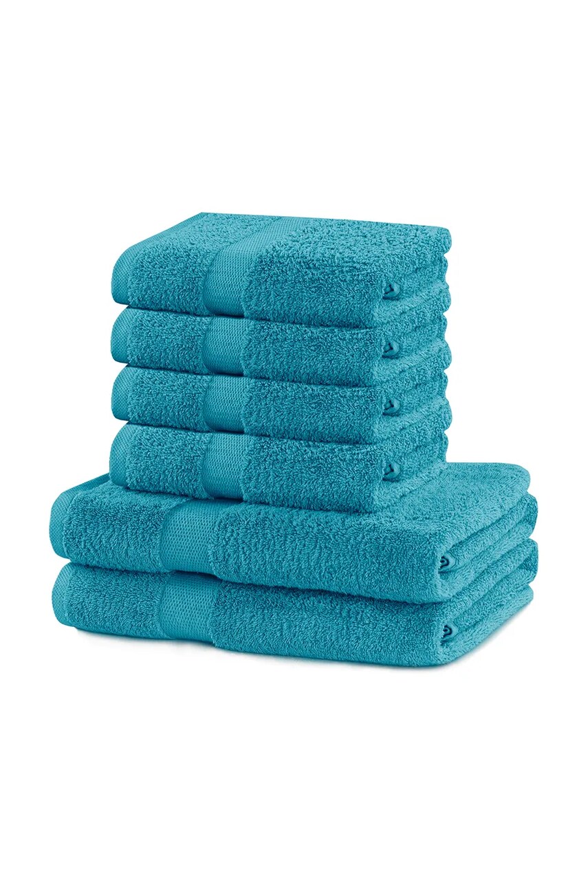 home & lifestyle set de prosoape Marina 6-pack culoarea turcoaz, 0 home & lifestyle set de prosoape Marina 6-pack culoarea turcoaz, 0