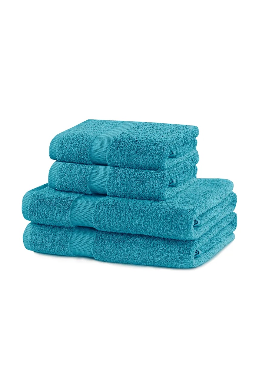 home & lifestyle set de prosoape Marina 4-pack culoarea turcoaz, 0 home & lifestyle set de prosoape Marina 4-pack culoarea turcoaz, 0