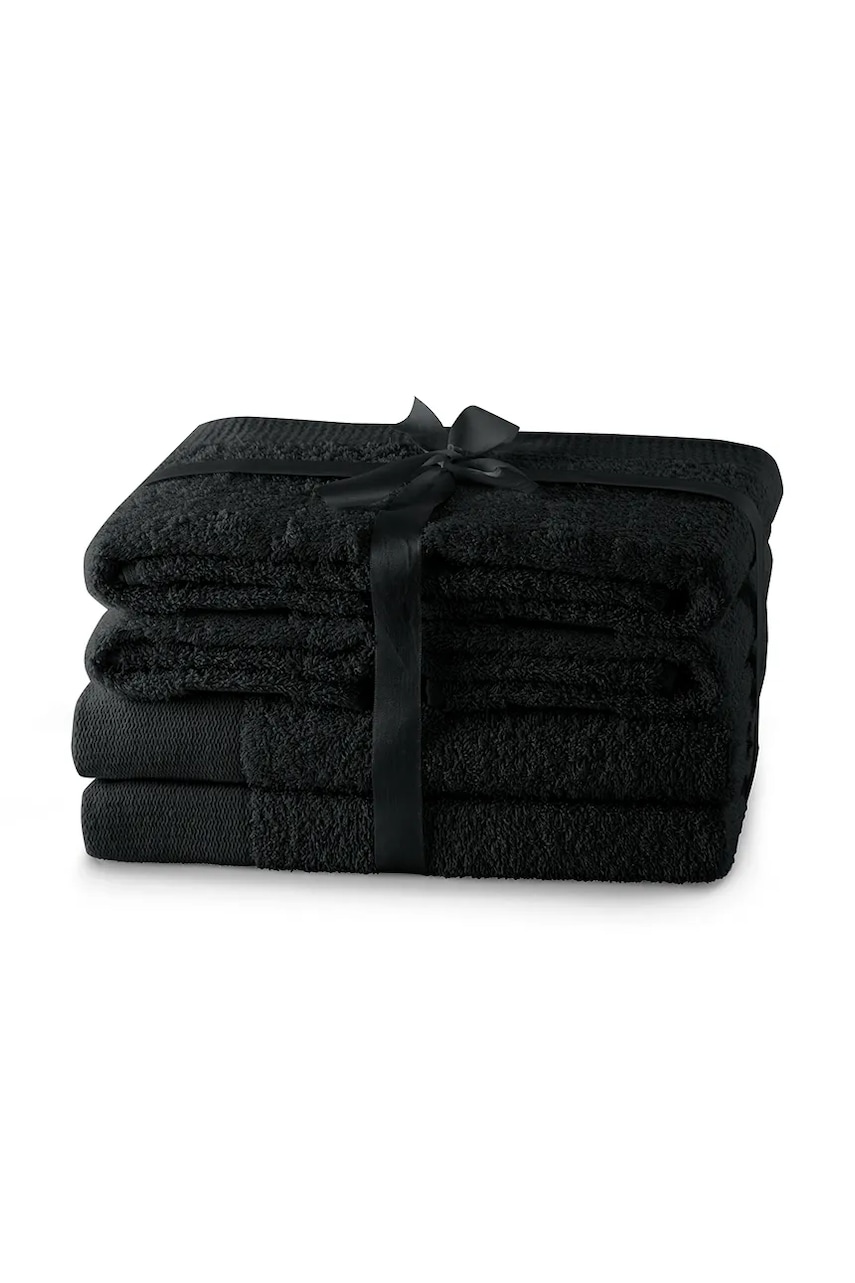 home & lifestyle set de prosoape Amari 6-pack culoarea negru, 0 home & lifestyle set de prosoape Amari 6-pack culoarea negru, 0