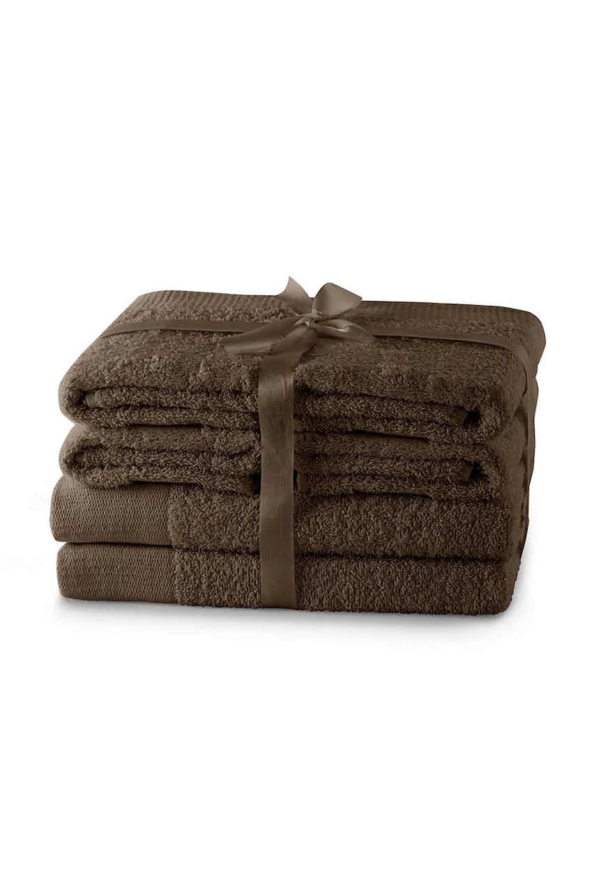 home & lifestyle set de prosoape Amari 6-pack culoarea maro, 0
