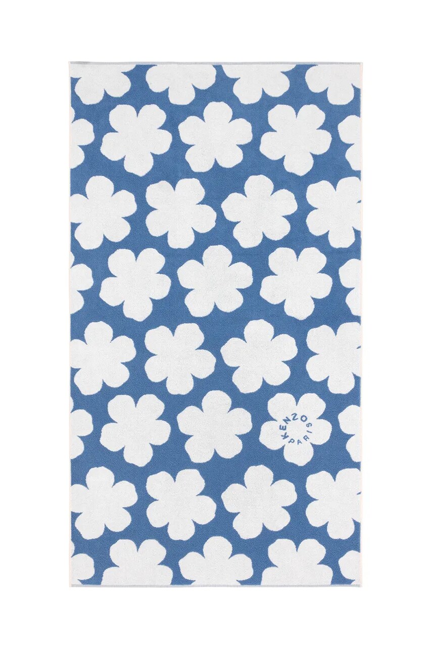 Kenzo prosop de plajă din bumbac KSPOT Bleu 90 x 160 cm
