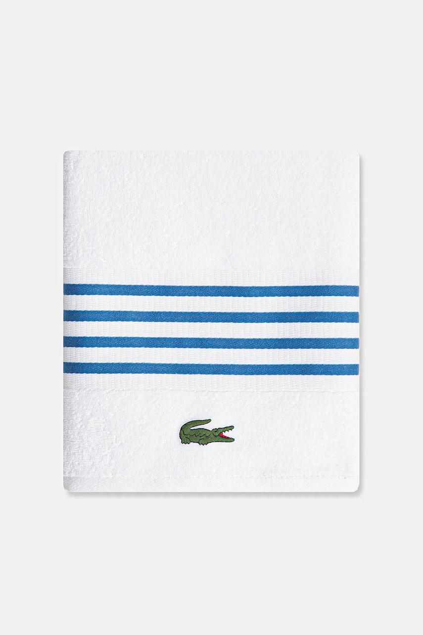 Хлопковое полотенце Lacoste LCOURTLI Aerien 90 x 150 cm цвет белый Хлопковое полотенце Lacoste LCOURTLI Aerien 90 x 150 cm цвет белый