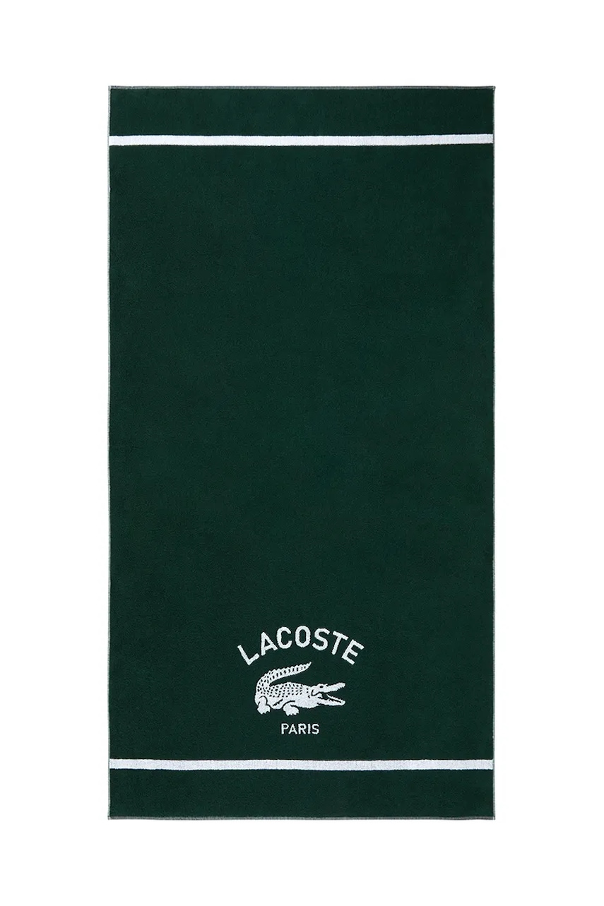 Lacoste prosop de plajă din bumbac LORIGINE Vert 90 x 160 cm culoarea verde Lacoste prosop de plajă din bumbac LORIGINE Vert 90 x 160 cm culoarea verde