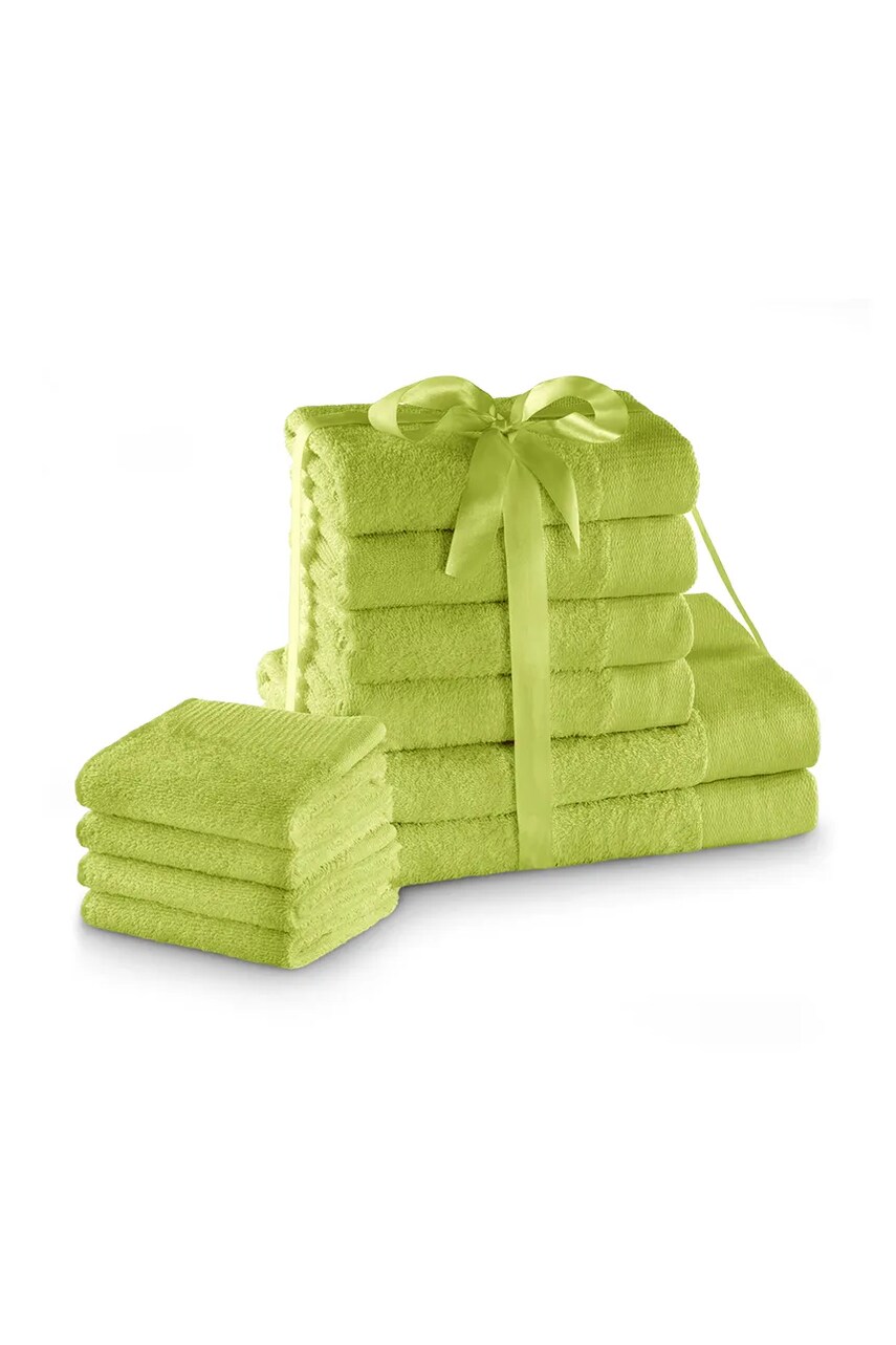 Levně Sada ručníků home & lifestyle 10-pack zelená barva