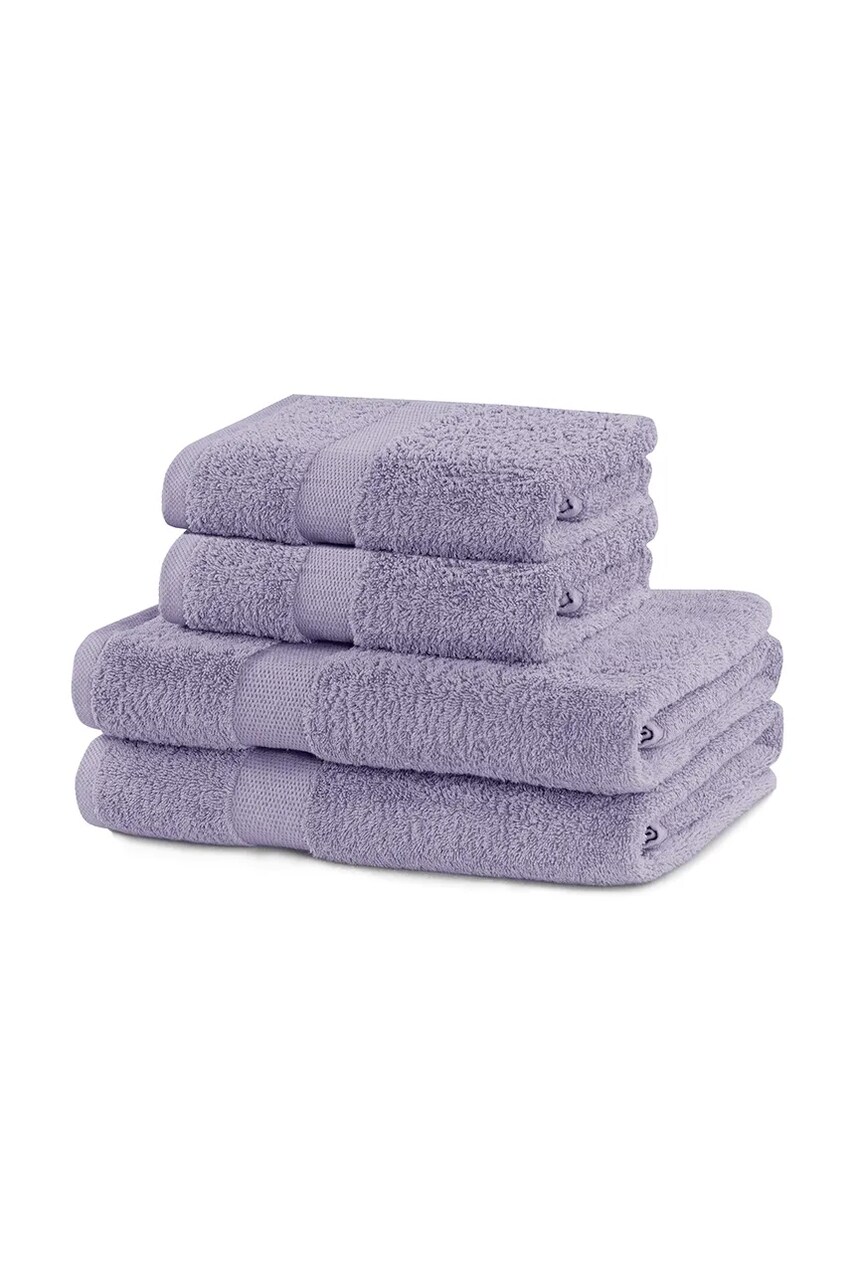 Levně Sada ručníků 4-pack fialová barva