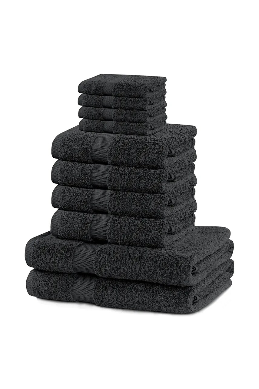 Levně Sada ručníků 10-pack černá barva